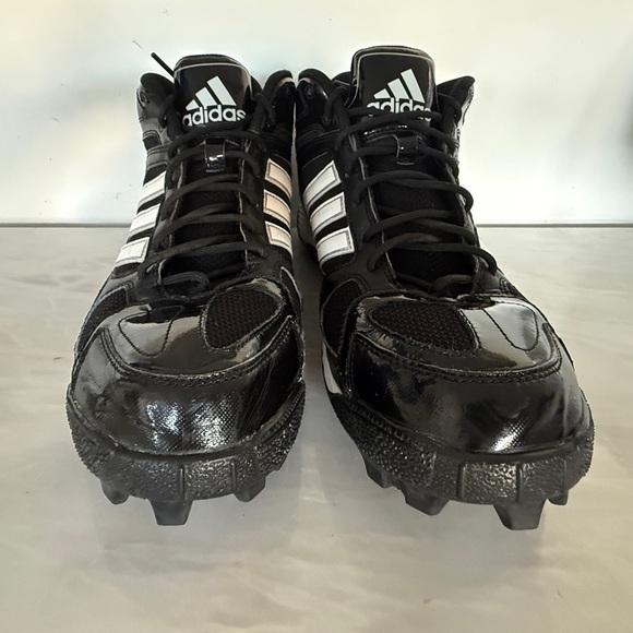 Adidas Destroy MD Mid G24238 Football Turf Cleats - Men’s 11.5 - Black/White - Picture 3 of 10